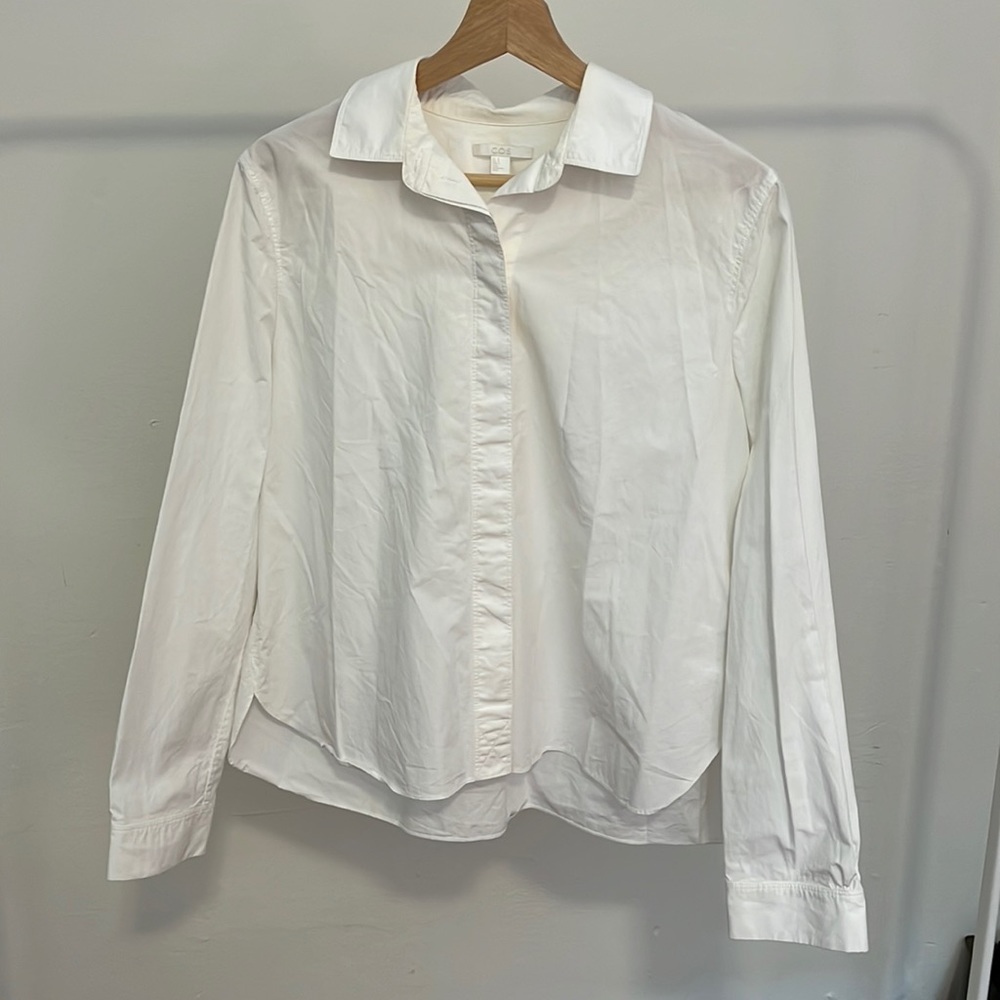 COS white crisp shirt.